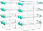 Vtopmart 6 Qt Plastic Storage Bins with Lids for Home Office and School Supplies