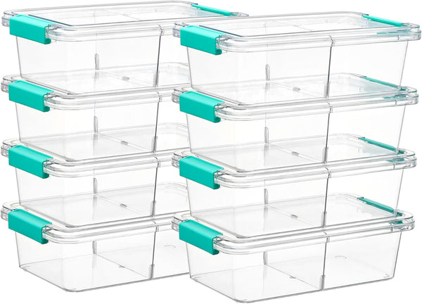 Vtopmart 6 Qt Plastic Storage Bins with Lids for Home Office and School Supplies