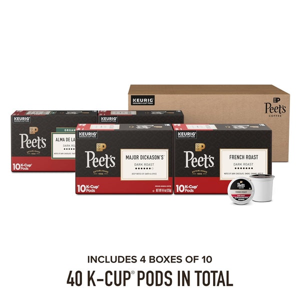 Peet's Coffee Keurig K-Cup Pods Dark Roast Variety Pack 100% Arabica Coffee