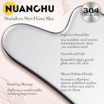 Nuanchu stainless steel gua sha facial tool for body with pouch, lymphatic drainage massage gift