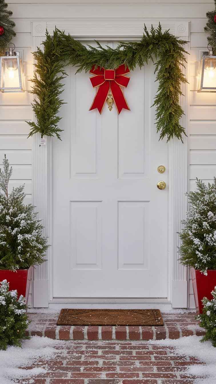 9ft Handmade Christmas Garland,Artificial Norfolk Pine Needles Greenery Seasonal Garland for Christmas Firepalce Winter Holiday Indoor Outdoor Decoration