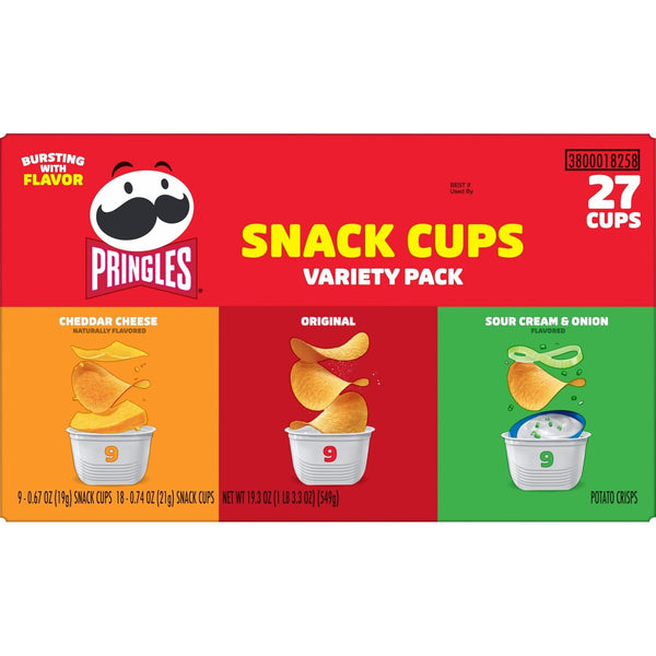 Pringles Potato Crisps Chips Variety Pack 19.3oz Box