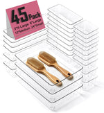Clear drawer organizers for efficient home storage