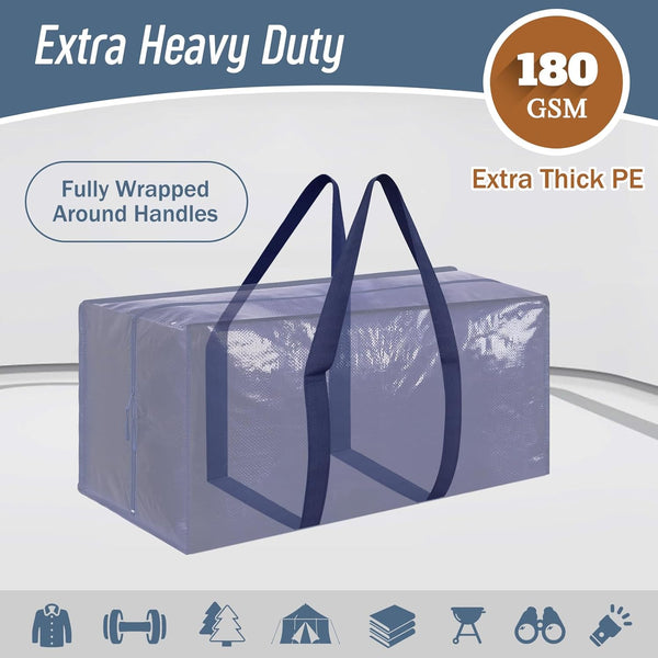 Extra Heavy Duty Large Moving Bags with Strong Zipper and Comfortable Handles