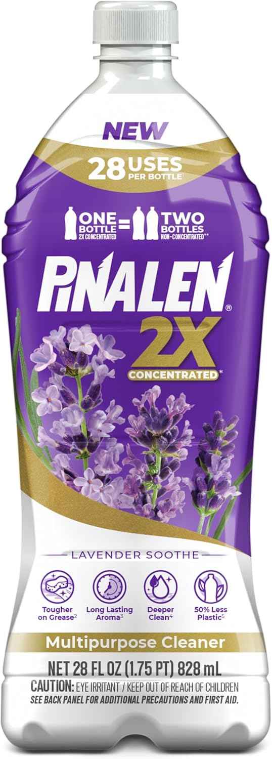 PINALEN 2X Concentrated Multipurpose Cleaner - Fresh Pine Scent - 28 fl oz - All Purpose Cleaner for Kitchen, Bathroom, Laundry, Floors & Outdoors
