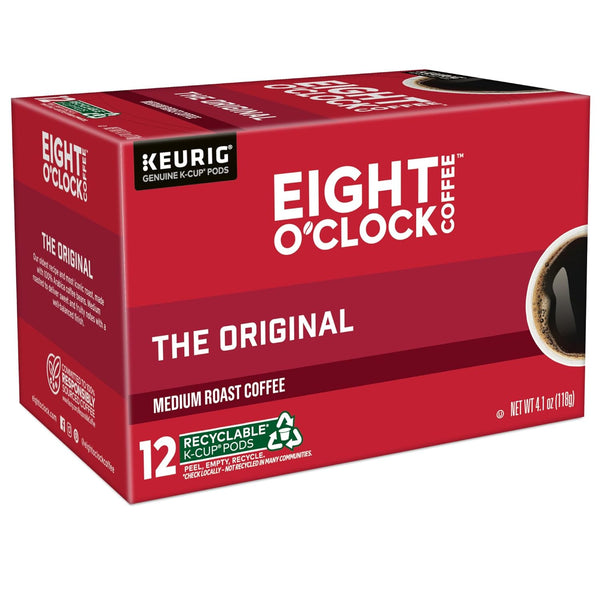 eight o'clock coffee the original, medium roast, keurig k-cup pods, 72 count, kosher