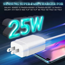 Samsung Super Fast Charger,25W Samsung Charger Fast Charging Block,2Pack Type C Android Phone Charger,USB C Cable for Samsung Galaxy S26 Ultra/S26+/S25/S24 FE/S23/S22/S21/A14/A54/Z Fold 7/6/Z Flip 7/6