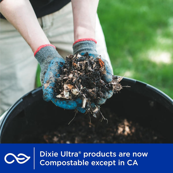Dixie Ultra, Large Paper Plates, 10 Inch, 172 Count (4 packs of 43 plates), 3X Stronger*, Heavy Duty, Microwave-Safe, Soak-Proof, Cut Resistant, Disposable Plates For Heavy, Messy Meals