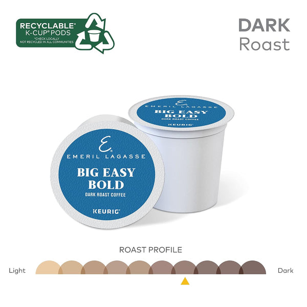 Emeril Big Easy Bold Keurig Single-Serve K-Cup Pods, Dark Roast Coffee