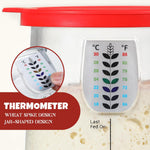 1L (34oz) Sourdough Starter Jar Kit - Wide Mouth Glass Sour Dough Bread Crock Set with Accessories