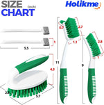 Holikme Cleaning Brush Set for Household Use, Scrub Brush, Kitchen Brush, Tile Lines Brush for Bathroom, Floor, Tub, Shower, and Kitchen Surface