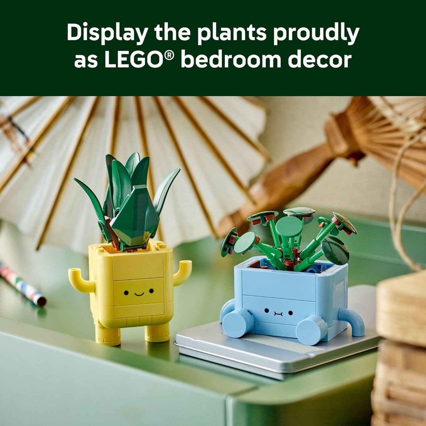 LEGO Botanicals Happy Plants Building Toys - Bedroom or Dorm Room Decor for Girls, Boys, & Adults, Desk or Shelf Display - Stocking Stuffers & Gift for Christmas - 10349
