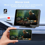 Carplay Screen for Car, 7" HD Wireless Portable Car Play Touchscreen Stereo with Android Auto Mirror Link/Backup Camera/GPS Navigation/Satellite Radio for All Vehicles