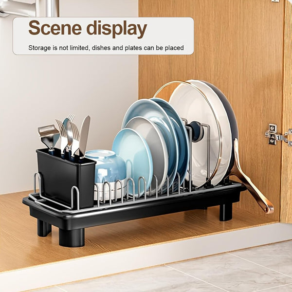 Compact Dish Drying Rack for Countertops, Small-Sized for Dorms and RVs