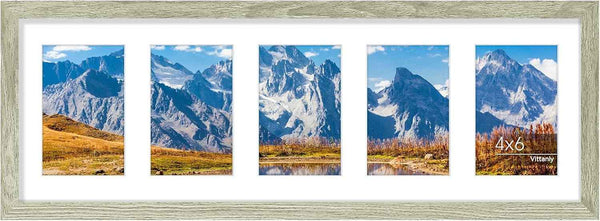 Vittanly 11x14 Collage Picture Frame, Displays 5Pcs 4x6 Pictures with Mat or 1Pcs 11x14 without Mat for Wall Mounting, Picture Frames Collage Wall Decor in Black, 1 Pack