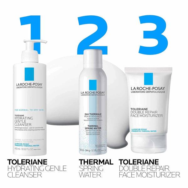 La Roche-Posay Toleriane Hydrating Gentle Face Cleanser, 200ml, Daily Face Wash for Dry Skin, Fragrance Free