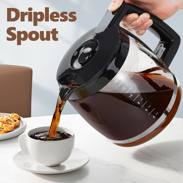 14-Cup Glass Carafe Replacement for Cuisinart Coffee Makers