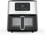 Cuisinart Air Fryer, 2.6-Quart Compact Basket Fryer with 3 Cooking Functions to Air Fry, Roast, and Bake, 3 Airfryer Presets, Dishwasher-Safe Parts, AIR-80, Stainless Steel & Black