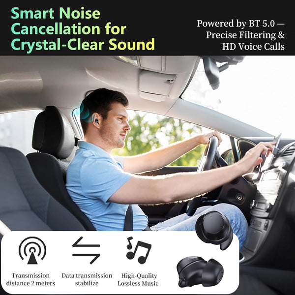 mlvoc 120w fast car charger with retractable 4-in-1 cable and wireless earbuds