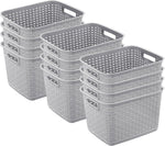 Sterilite 6-Pack Tall Weave Baskets for Organization and Storage