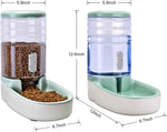 Automatic Dog Cat Feeder and Water Dispenser Set for Small to Large Pets with 1 Gallon Capacity