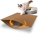 Pieviev Cat Litter Mat Double Layer Waterproof Urine Proof Trapping Mat 1 Pack (Gray, 24x15 Inch (Pack of 1))
