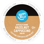 Happy Belly Light Roast Cappuccino Coffee Pods, Hazelnut Flavored, 24 Count