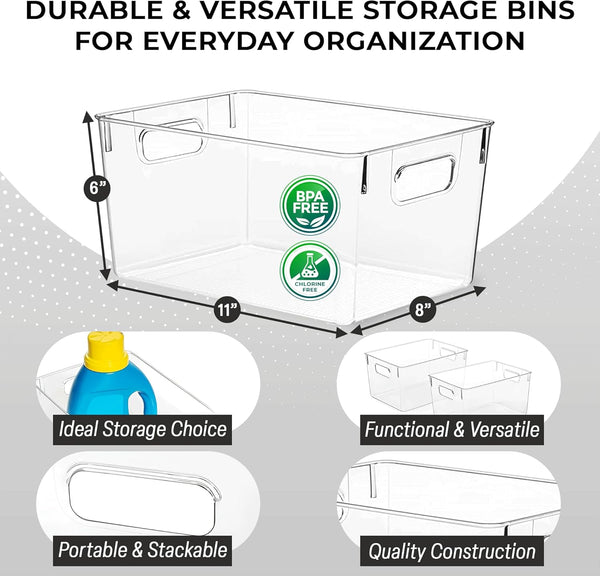 ClearSpace Clear Plastic Storage Bins for Home Organization