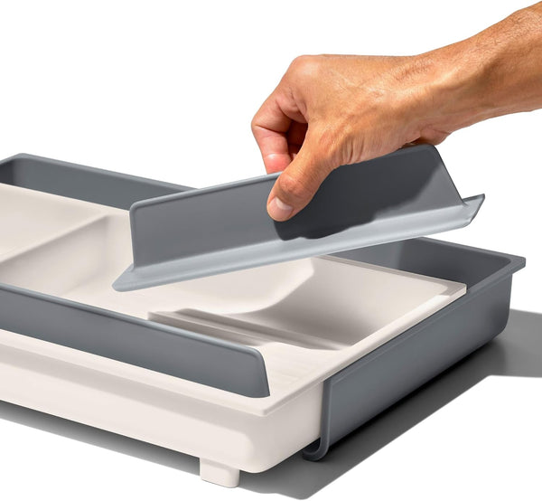 Large Expandable Kitchen Tool Organizer for White Drawers