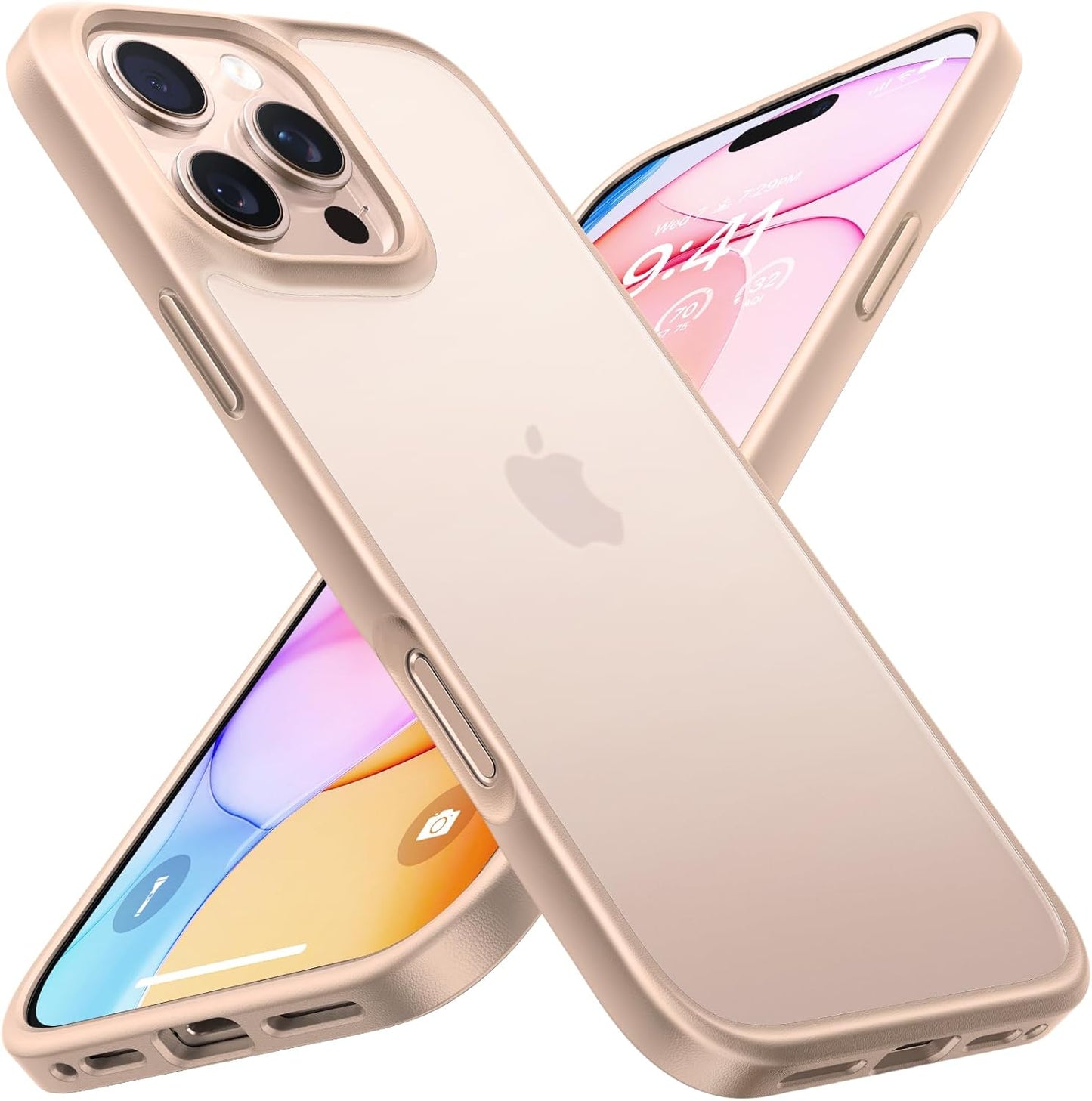 TORRAS for iPhone 17 Pro Case, Beyond Military-Grade Protection, Camera Control Button, DIY Buttons, Translucent Matte Slim Thin Shockproof Hard Back Anti-Scratch case for iPhone 17 Pro, Deep Blue