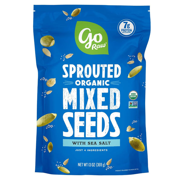 Go Raw Organic Sprouted Pumpkin Seeds, 14 Oz, Non-GMO, Gluten-Free, Vegan, Nut-Free, Protein-Rich Snack