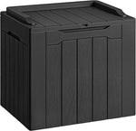 30 gallon resin deck box for outdoor storage and patio furniture
