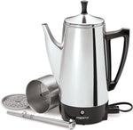 Presto 02811 Stainless Steel Electric Coffee Percolator for 12-Cups with Easy-Pour Spout and Stay-Cool Handle