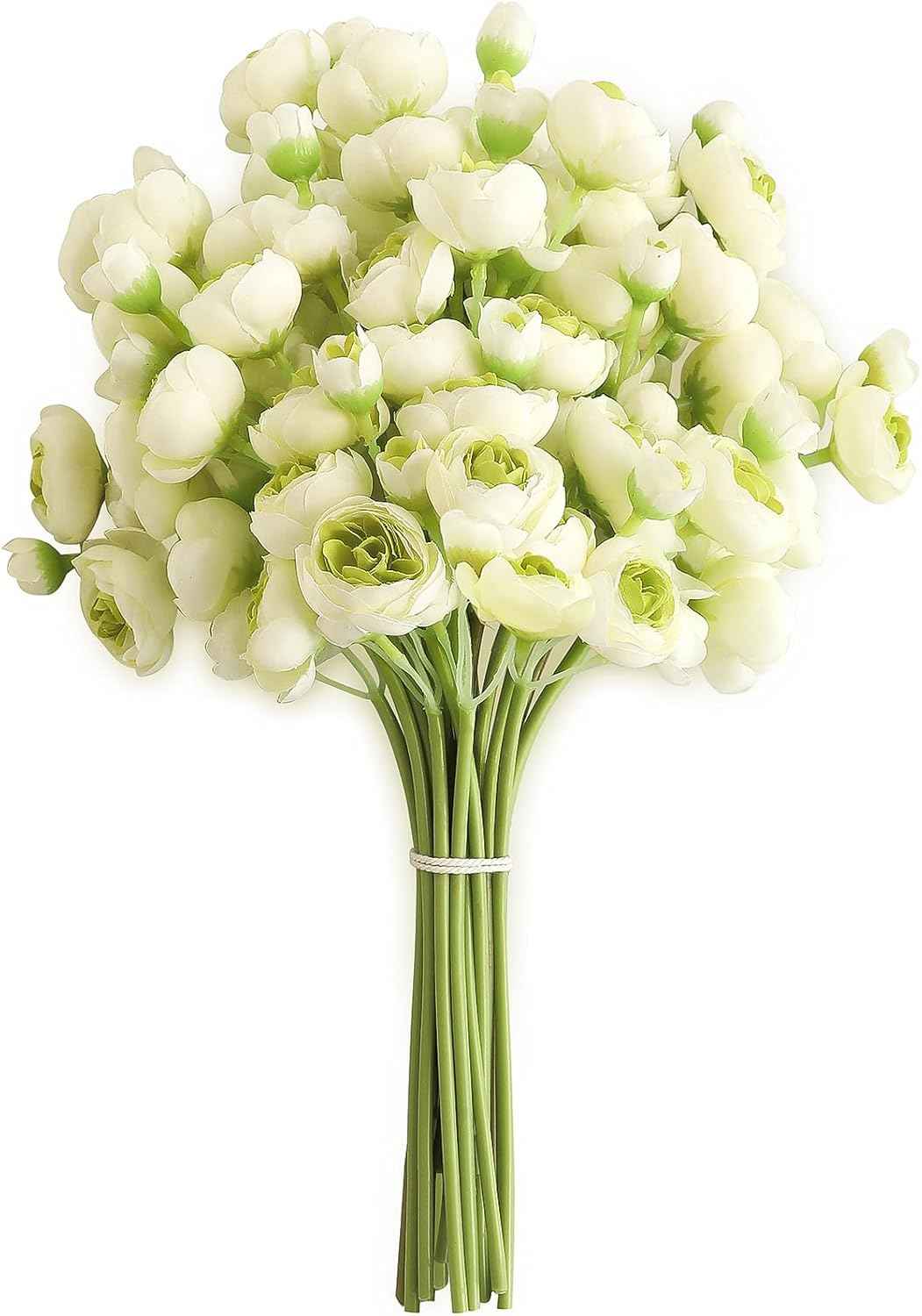 Floroom Ranunculus Artificial Flowers 18 Pcs Dusty Rose Faux Silk Mini Ranunculus Bulk Fake Wedding Filler Flowers for DIY Bouquets, Centerpieces, Bridal Shower Decorations & Arrangements