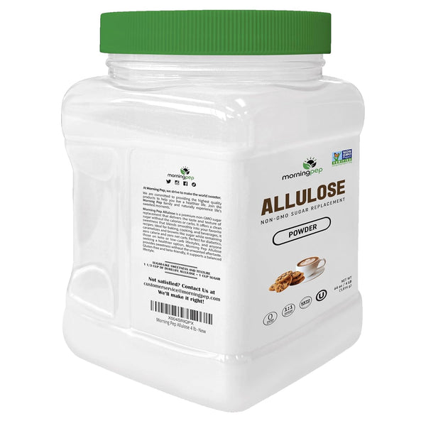 Morning Pep Allulose Sweetener 4 lb - Zero Calorie, Non-GMO, Keto, Kosher Sugar Alternative