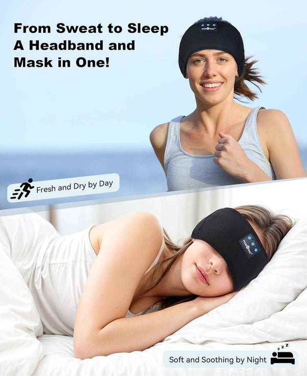 Musicozy Sleep Headphones Bluetooth 5.4 Headband Wireless Earphones with Ultra-Thin HD Stereo Speaker