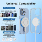 MagSafe Charger 2 Pack 15W Magnetic Wireless Charger Fast Charging Pad Compatible with iPhone 17/16/15/14/13/12 Series & AirPods 3/2/Pro Magnetic MagSafe Charging Pad with Dual Ports - Rayz Mart