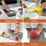Stainless Steel Cutting Board Set for Kitchen, 3-Piece Double Sided Board