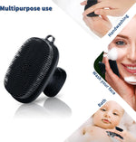 Silicone Face Scrubber for Men Facial Cleansing Brush Waterproof Black