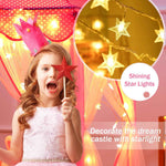 Monobeach Princess Tent Large Playhouse Kids Castle with Star Lights for Indoor and Outdoor Play, 55'' x 53''