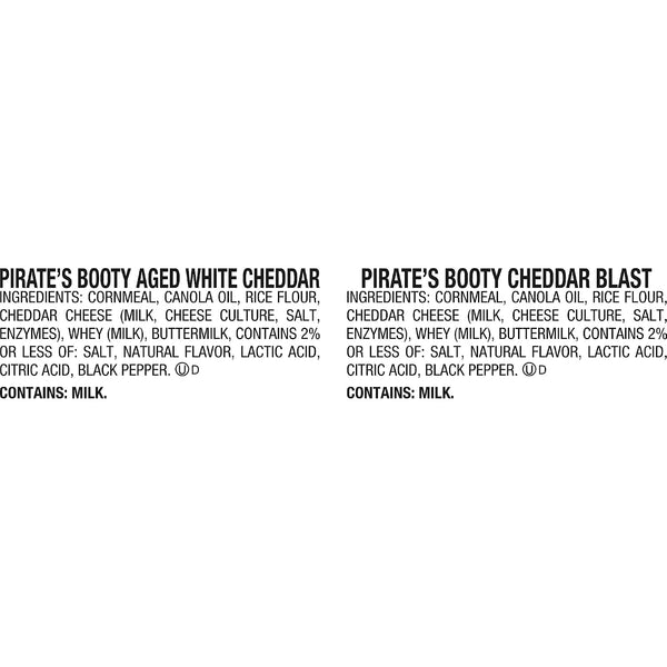 Pirate's Booty Aged White Cheddar and Cheddar Blast Cheese Puffs Variety Pack