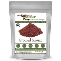 The Spice Way 100% Ground Sumac Spice No Salt GMO Irradiation Sumac Seasoning Powder 4 oz Resealable Bag