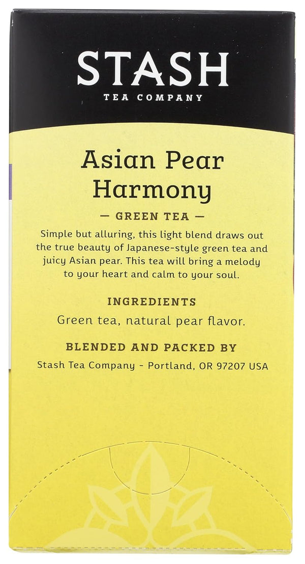 Stash Tea Asian Pear Harmony Green Tea 18 Count Tea Bags