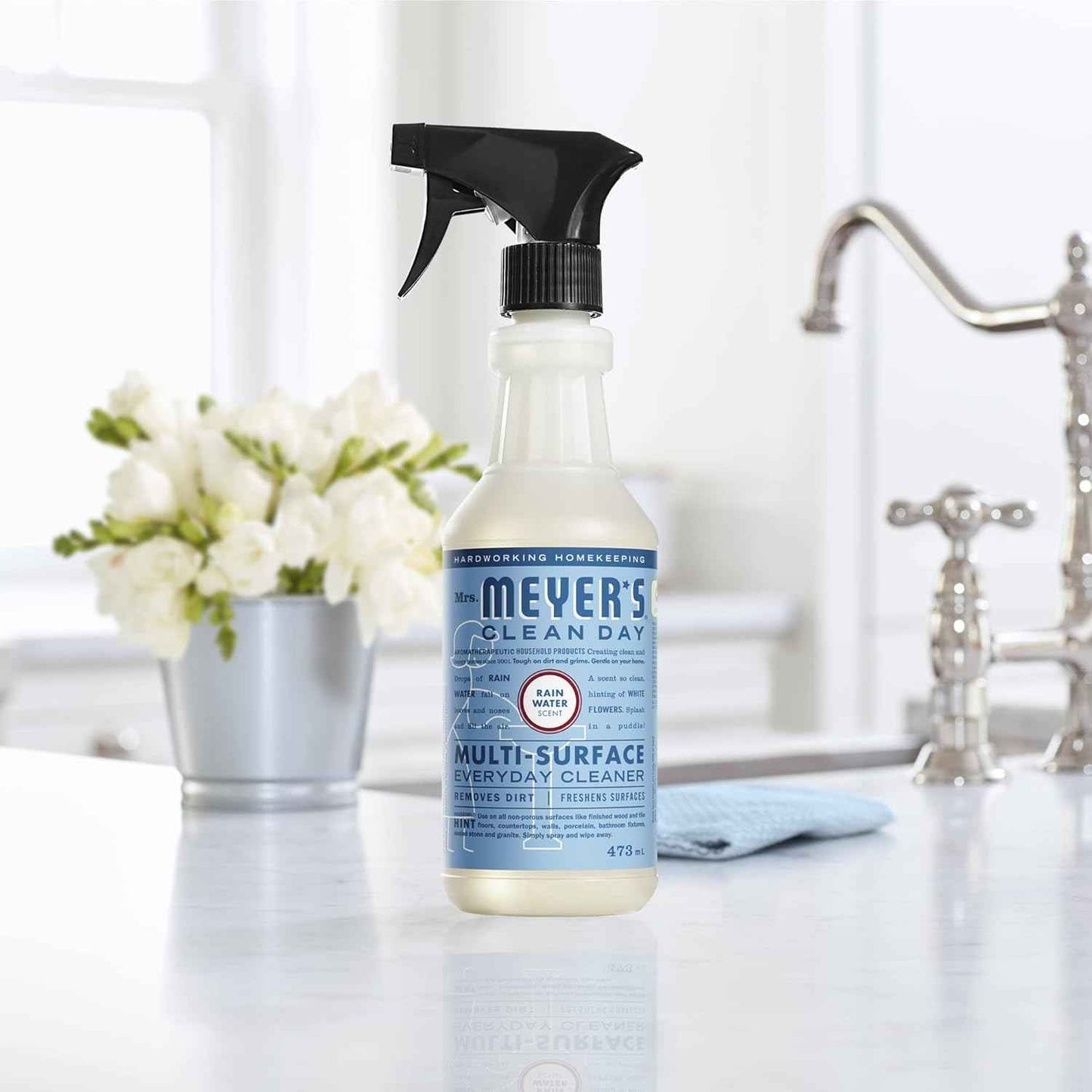 MRS. MEYER'S CLEAN DAY Multi-Surface Everyday Cleaner, Rain Water Scent, 16 Ounce Bottle