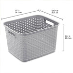 Sterilite 6-Pack Tall Weave Baskets for Organization and Storage