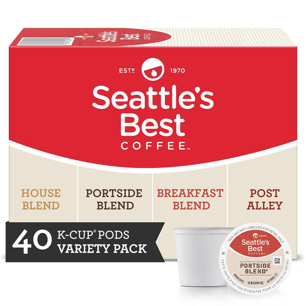 Seattle's Best Coffee, Medium Roast K-Cup Coffee Pods, Breakfast Blend, 100% Arabica, 6 Boxes