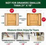 Luxury Bamboo Kitchen Drawer Organizer with Adjustable Storage