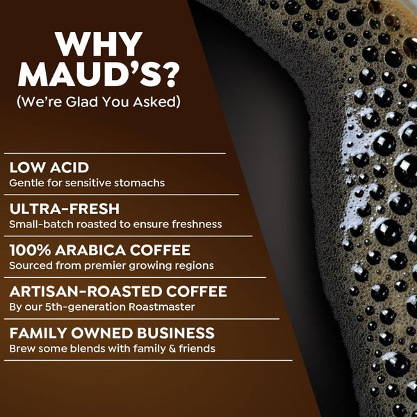 Maud's Decaf Dark Roast Coffee Pods, 100 count, Compatible with Keurig K Cups Maker