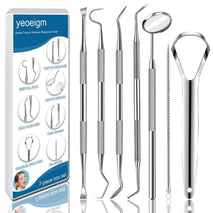 7pcs Dental Tools, Dental Pick Teeth Cleaning Tools Hygiene Kit, Professional Stainless Steel Tooth Scraper Plaque Tartar Cleaner - with Case, Personal Using, Pets - Teeth Cleaning Kit
