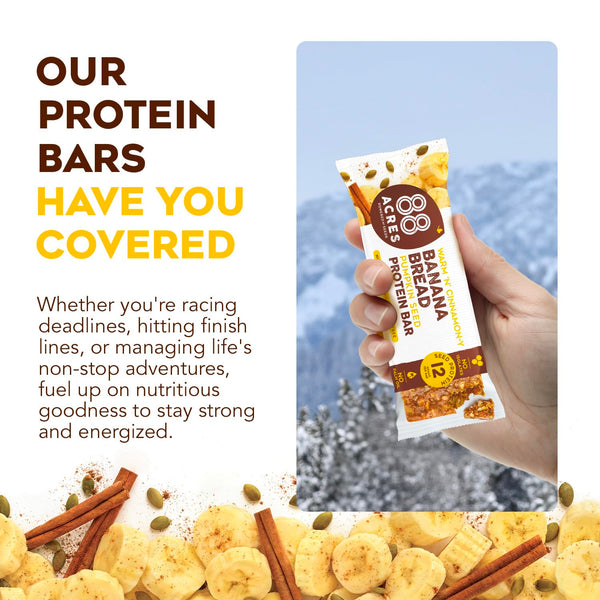88 Acres Banana Bread High Protein Bars 9 Pack